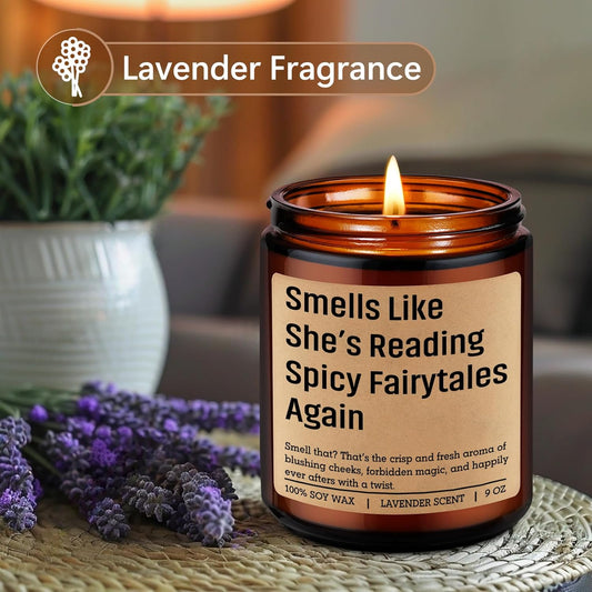 LEADO Scented Candle, Spicy Book Lover Gifts for Women - Funny Gifts for Fantasy & Romantasy Book Lovers, Dark Romance Reader - Bookish Mothers Day, Birthday, Reading Decor for Friend, Girl, Sister