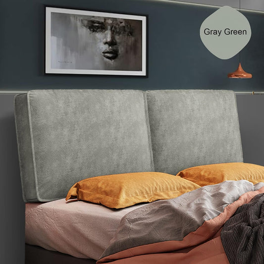 Headboard Bed Backrest Cushion Positioning Support Lumbar Pad Sponge Filling Reading Pillow for Bed Without Headboard 5 Colors (Color : Dark Blue Size : 160X60X10CM) (Gray Green 200X60X10CM)