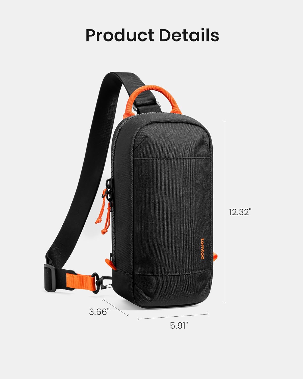 tomtoc Sling Crossbody Bag for Nintendo Switch 2, Protective Travel Chest Carrying Gaming Pouch with 8 Game Cartridges Slots