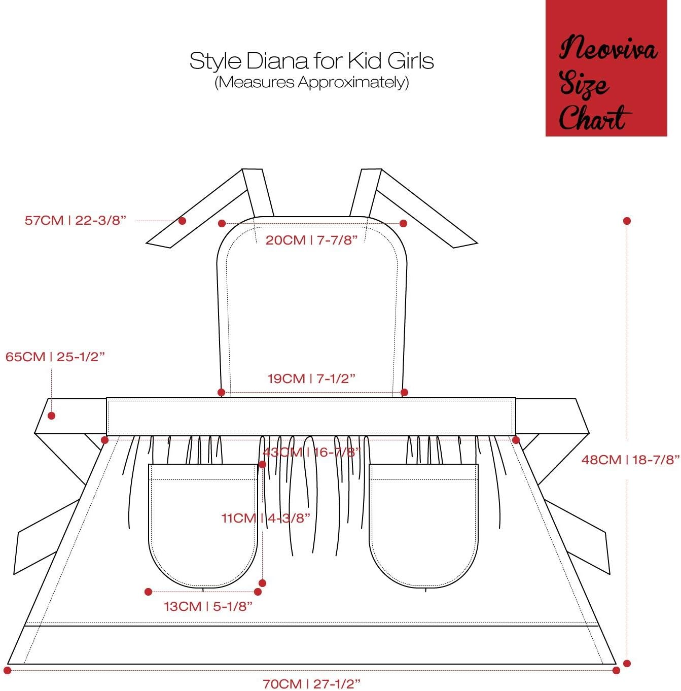 NEOVIVA Kitchen Aprons for Toddler Girls with Pockets, Adorable Cotton Aprons for Toddler Girls, Gifts for Christmas