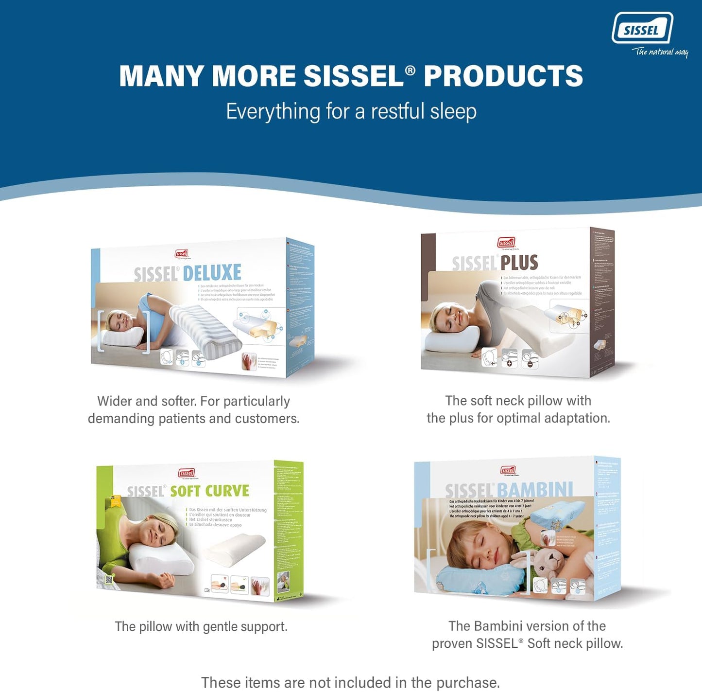 SISSEL Classic Neck Pillow Size M | Unique Incline for Disc & Vertebrae Relief | 5-Year Shape Stability Guarantee | Includes Washable Velour Cover | Dimensions: Approx. 47 x 33 x 11 cm