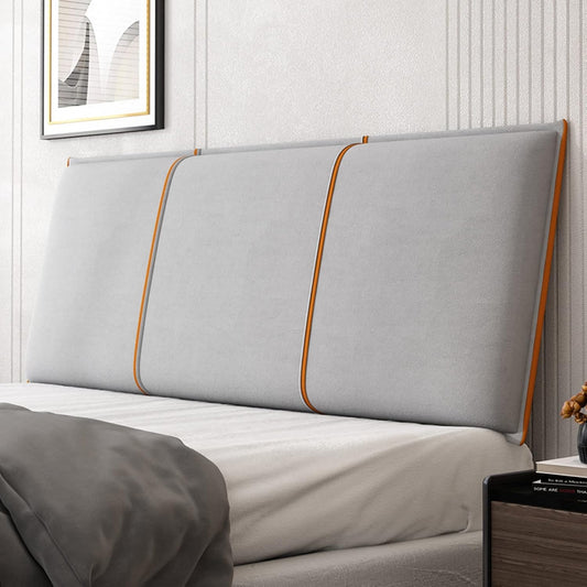 Headboard Bed Backrest Cushion Wedge Lumbar Pad Microfiber Cover Used for Bedroom Sofa Bed Reading Pillow Customizable (Color : Dark Blue Size : 90X60X10CM) (Light Gray 180X60X10CM)