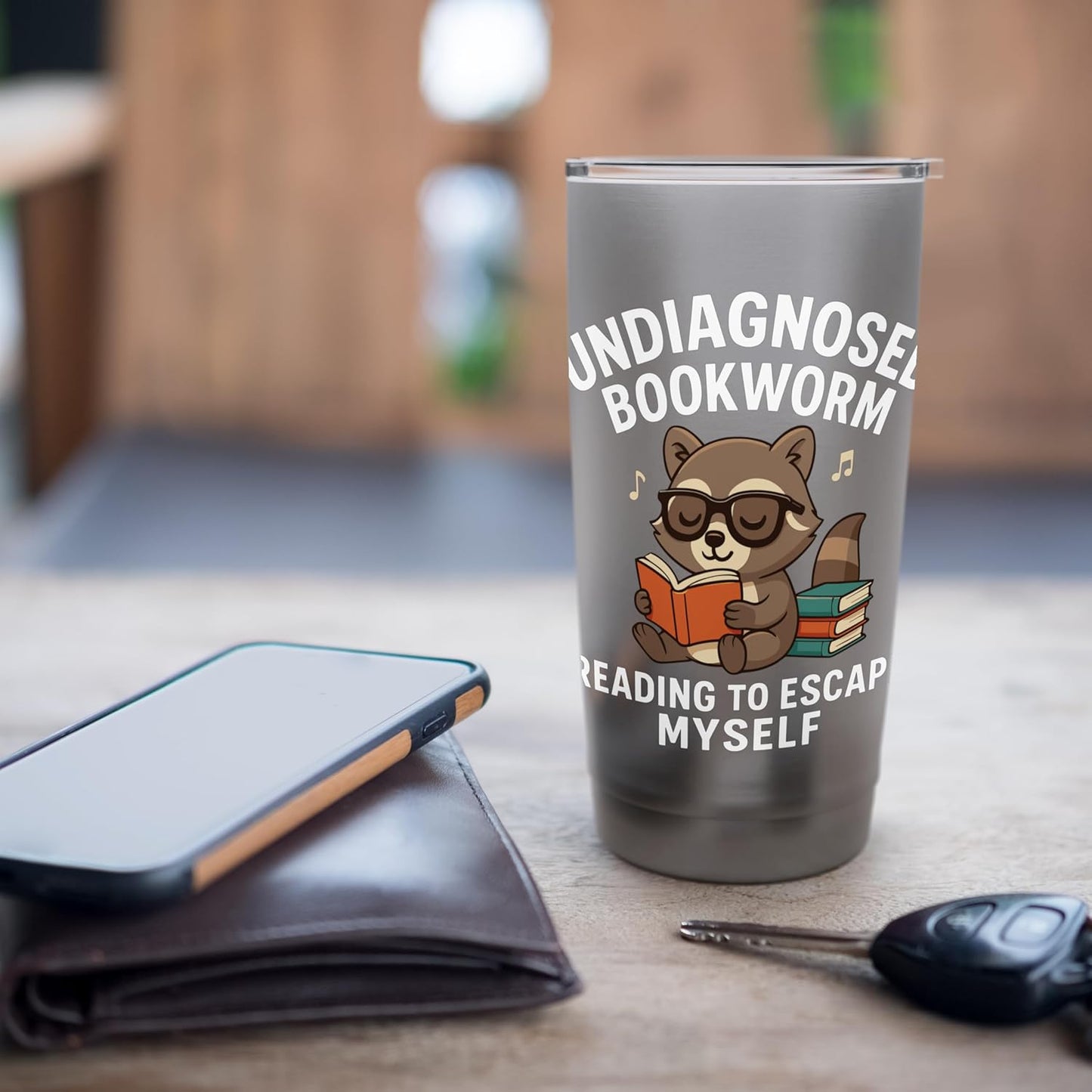 Undiagnosed Bookworm Reading To Escape Myself Stainless Steel Insulated Tumbler