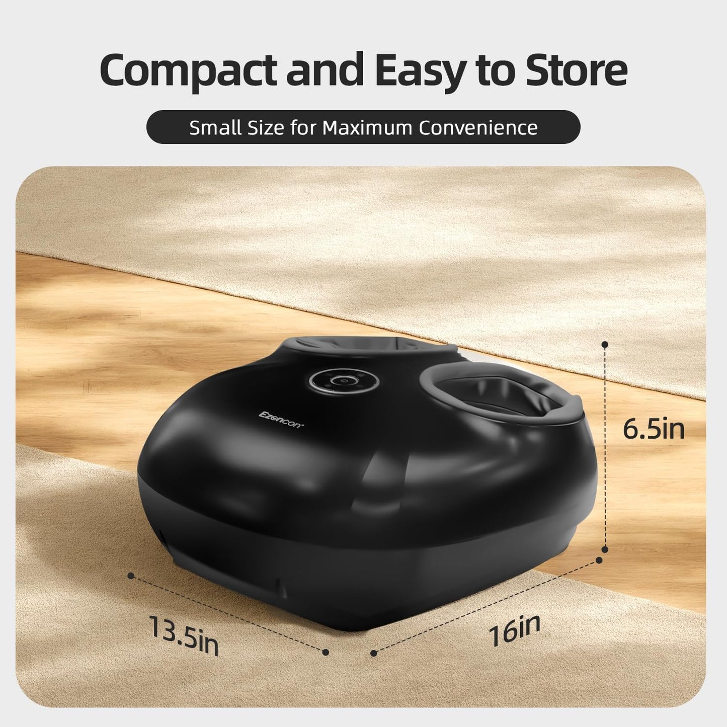 Heated Foot Massager with Shiatsu Kneading/Scraping/Vibration - 3 Modes, 4 Heat Levels, Remote & 2 Memory Slots - Fits US Size 5-11.5, Suitable for Home/Office After Long Standing