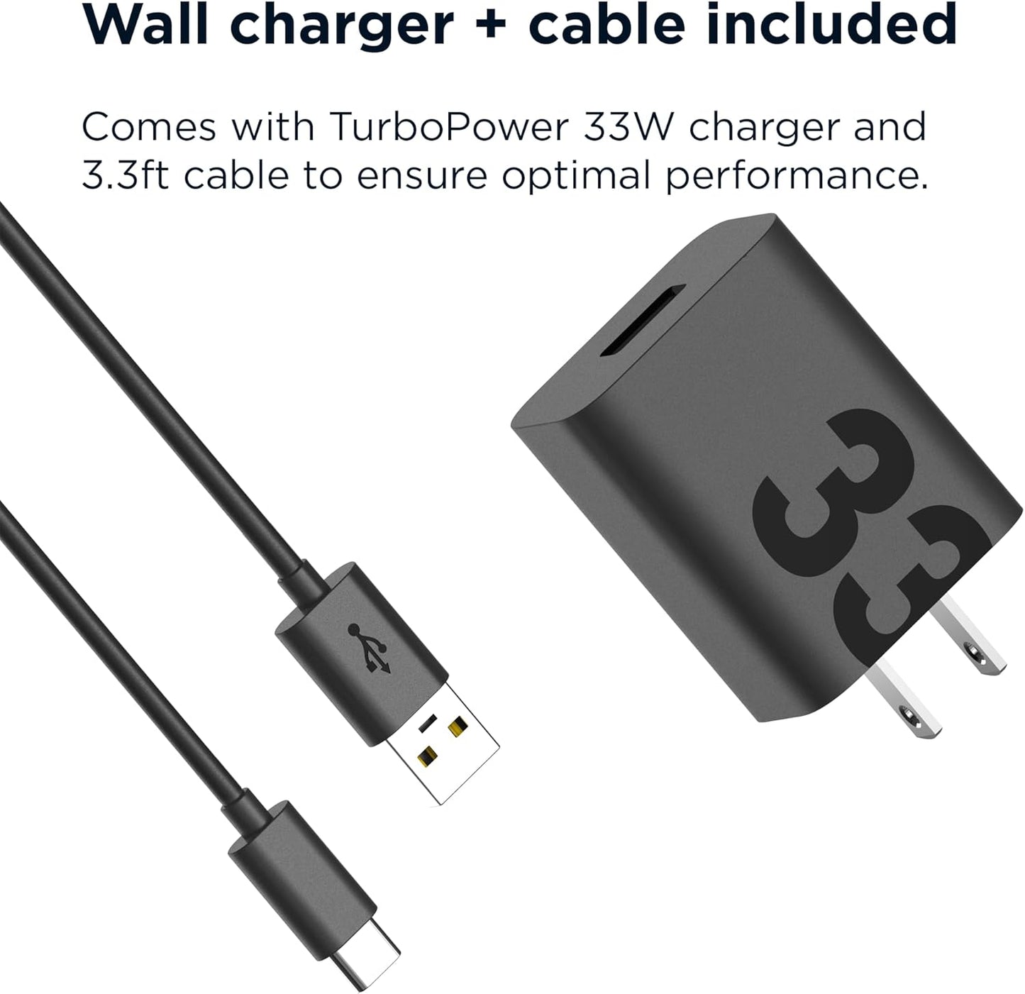 Motorola TurboPower 15W Wireless Stand + 33W Charger + Cable - Charging for Moto G Power 2024/2025, G Stylus 2024/2025, Edge 2023/2024/2025, Razr/Razr Plus 2023/2024/2025, Razr Ultra