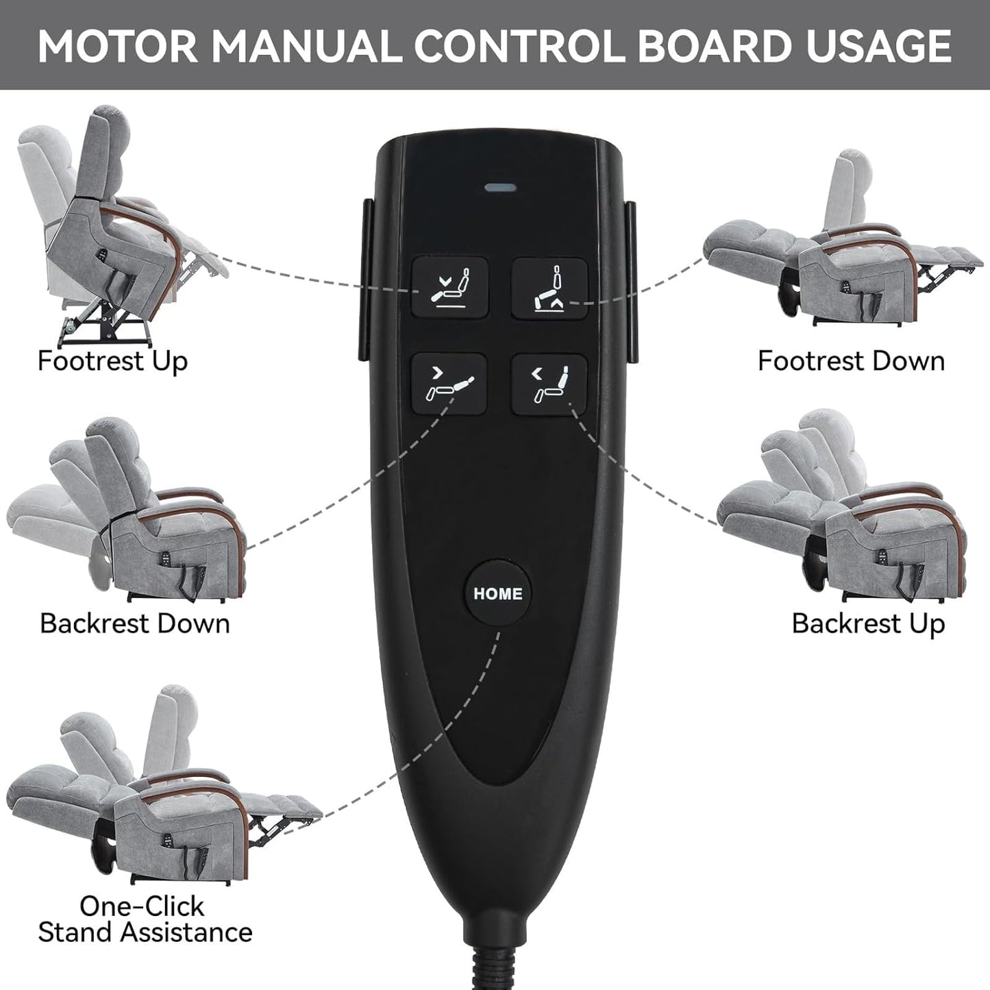 Oversized Power Lift Recliner Chair for Elderly, Dual Motor Electric Lift Chair Full Body Vibration Massage & Lumbar Heat, Solid Wood Armrests, Chenille Fabric Recliner Sofa with Lift Assist