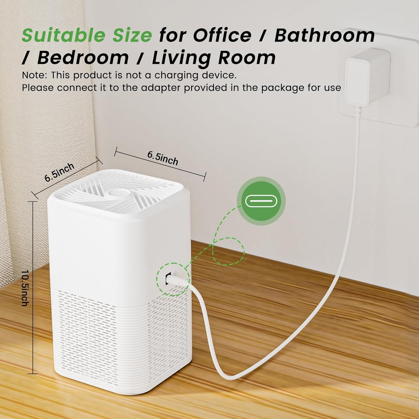 Air Purifiers for Home,H13 HEPA Large Room Up to 1750ft²,3-in-1 Filter with Sleep Mode,Air Purifier with Aromatherapy Diffuser for Office,Living Room,Bedroom,Remove Smoke Odor,Home Pets,White