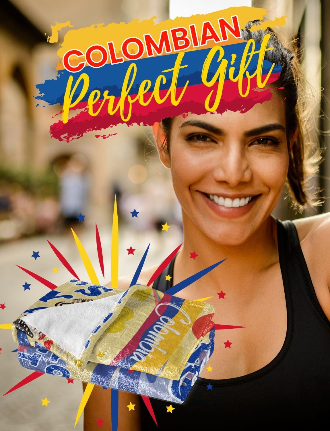 Colombian Gifts, Colombian Blanket for Women, Men, Coworkers, Besties, Wife, Throw Blanket 50x65 Inche - I'm Not Yelling