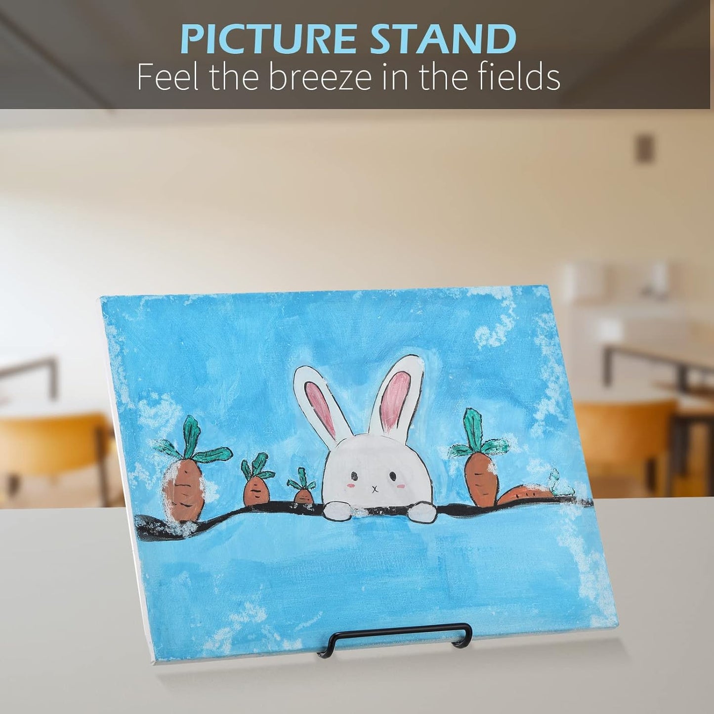 Kenning 24 Pack Adjustable Plate Stands for Display 7.1 Inch Black Metal Foldable Easel Book Display Stands Bulk Decorative Plate Holders for Platter Frame Photo Tabletop Art(Double Corners)