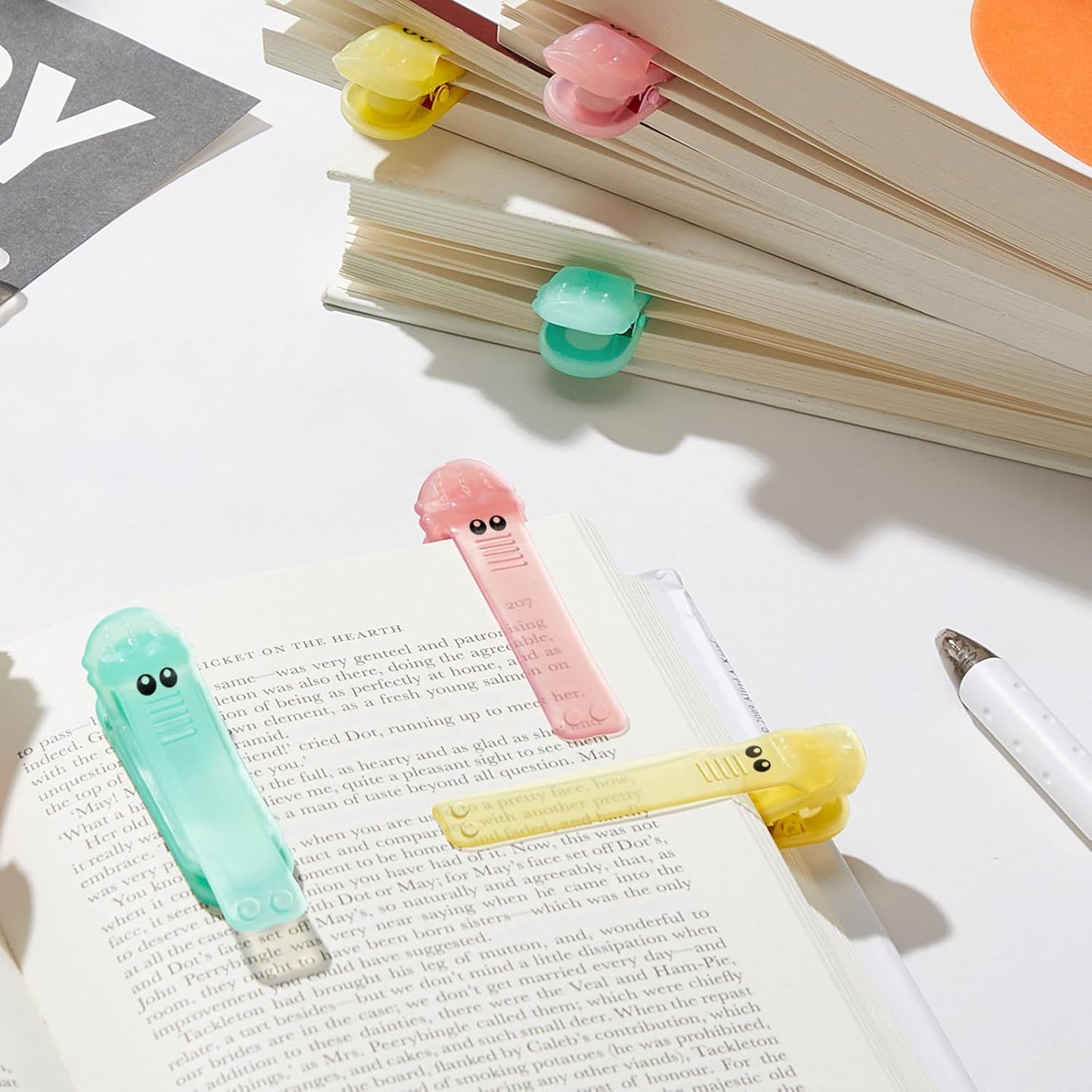 3pcs Automatic Bookmark Silicone, Bookmarks for Women, Book Marks for Reading Women, Cute Unique Book Markers for Reading, Reading Accessories Gifts for Book Lovers