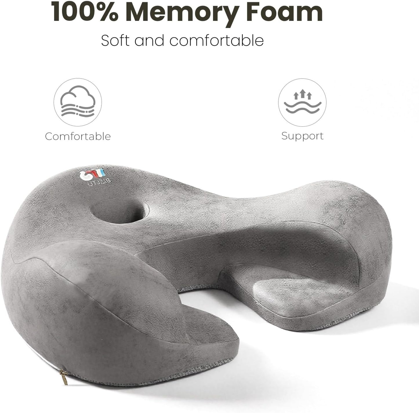 Meditation Cushion & Floor Pillow Seat - Ergonomic Comfortable Memory Foam Set Relieves Numbness Tailbone & Hip Pain from Long Sitting, idea for Reading, Yoga.
