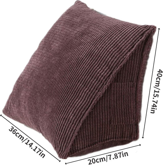 DKULMN Wedge Pillow for Reading, Multipurpose Bed Support Rest & Knee Pillow,Large Triangular Headboard Pillow Backrest Positioning Support Pillows for Office Chair Sofa Couch,D