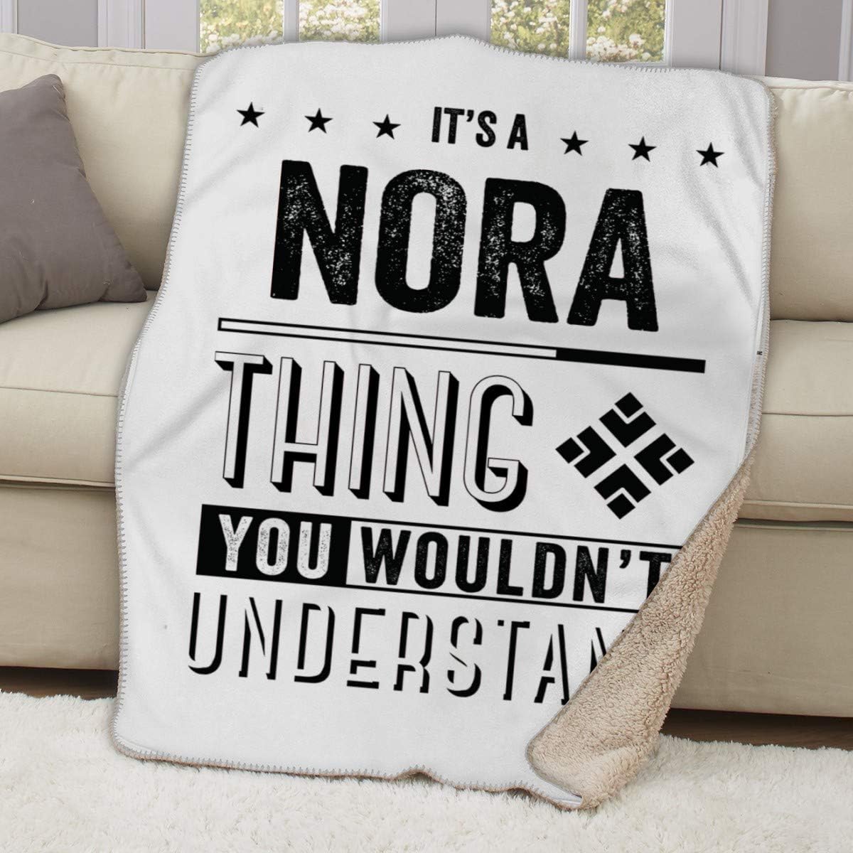 Funny Blanket Gift for Mom from Daughter - It's a Nora Thing You Wouldn't Understand - Throw Blanket, Fleece Blanket, Super Soft Blanket, Lightweight Easy Care 50"x60"