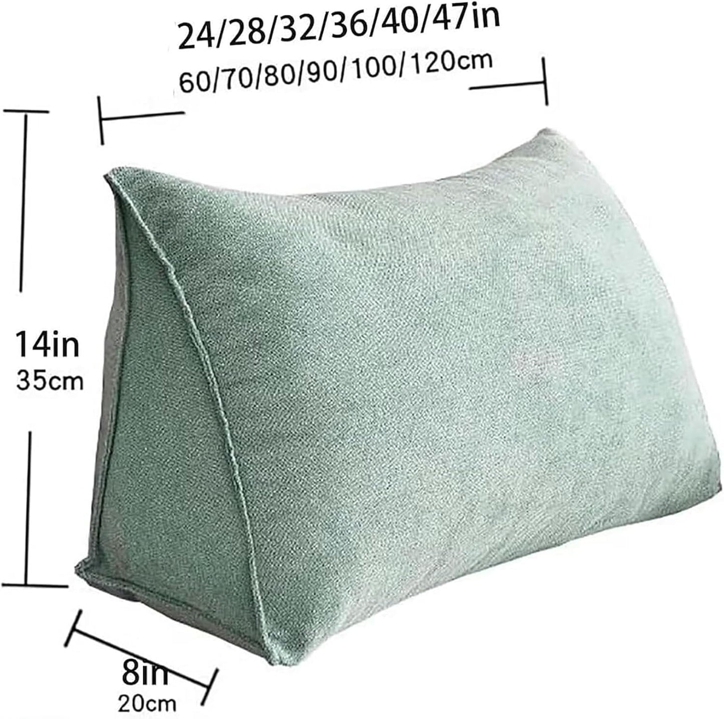 Wedge Pillow Headboard, Small Triangular Headboard Pillow Positioning Support Reading Backrest Wedge Pillow for Day Bunk Bed with Removable Cover