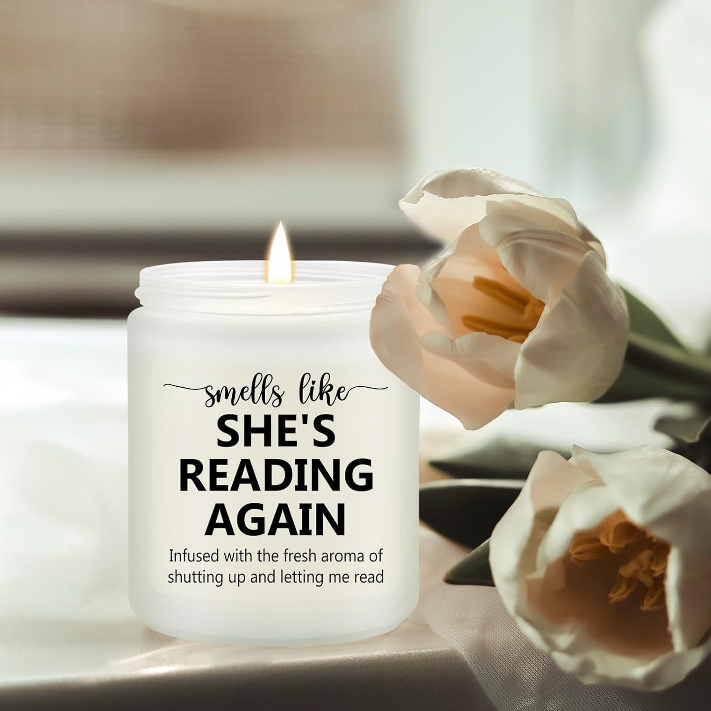 Book Lovers Gifts, Reading Candle - Gifts for Book Lovers, Readers, Bookish Present Reader Presents - Lavender Scented Candle