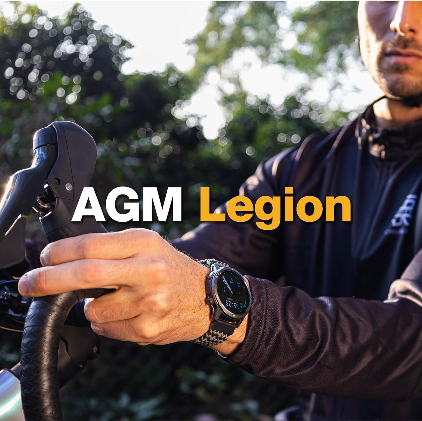 AGM Legion Rugged Smart Watch for Men, 5ATM Waterproof, Shockproof & Drop-proof, 100+ Sports Modes, Bluetooth Calling, Compass, Barometer & Altimeter, 1.43" AMOLED Display, Heart Rate & Sleep Tracking