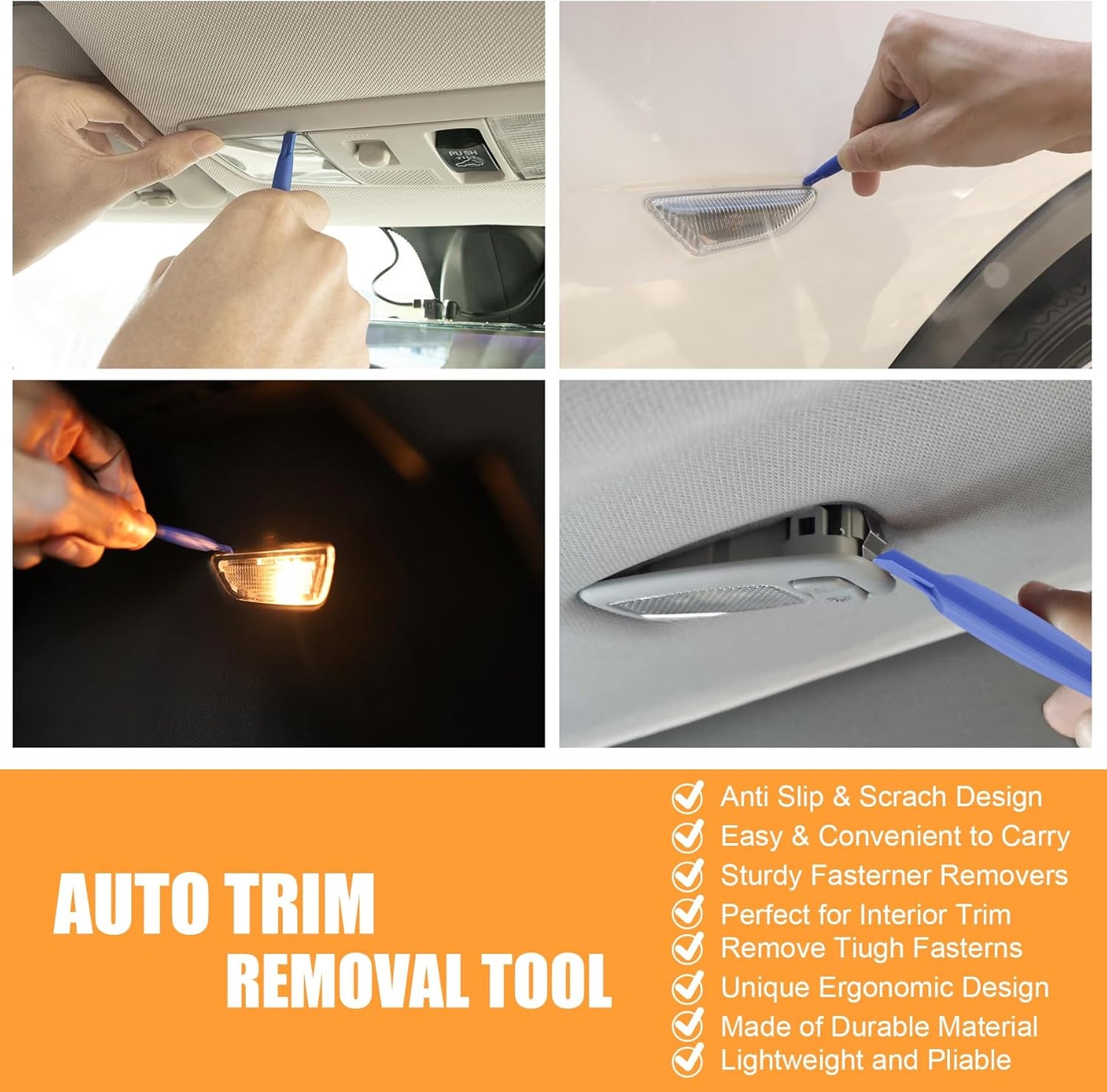 24 Pieces Dome Light LED Car Interior Bulb Kit Set 194 T10 DE3175 578 31mm 42mm Bulbs Interior Replacement Lights for Car Map License Plate Door Side Marker Cornering Trunk Light - White
