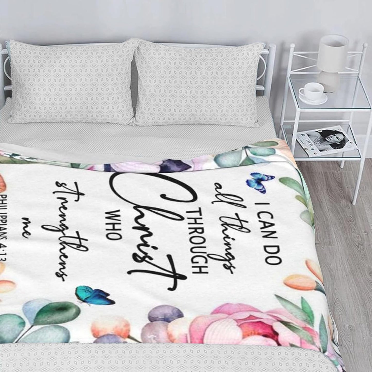 Christian Gifts for Women Blanket 50"X60", Inspirational Religious Gifts for Woman, Prayer Blanket for Women Healing, Spiritual Bible Verse Throws