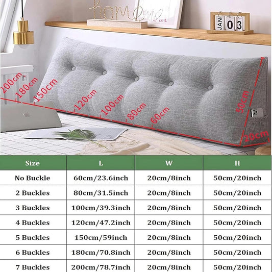 Large Headboard Back Rest Cushion Support Pillow, Triangular Reading Pillow with Removable Cover, Lumbar Support Back Wedge Pillow for Bedroom Bed Bay Window Sofa