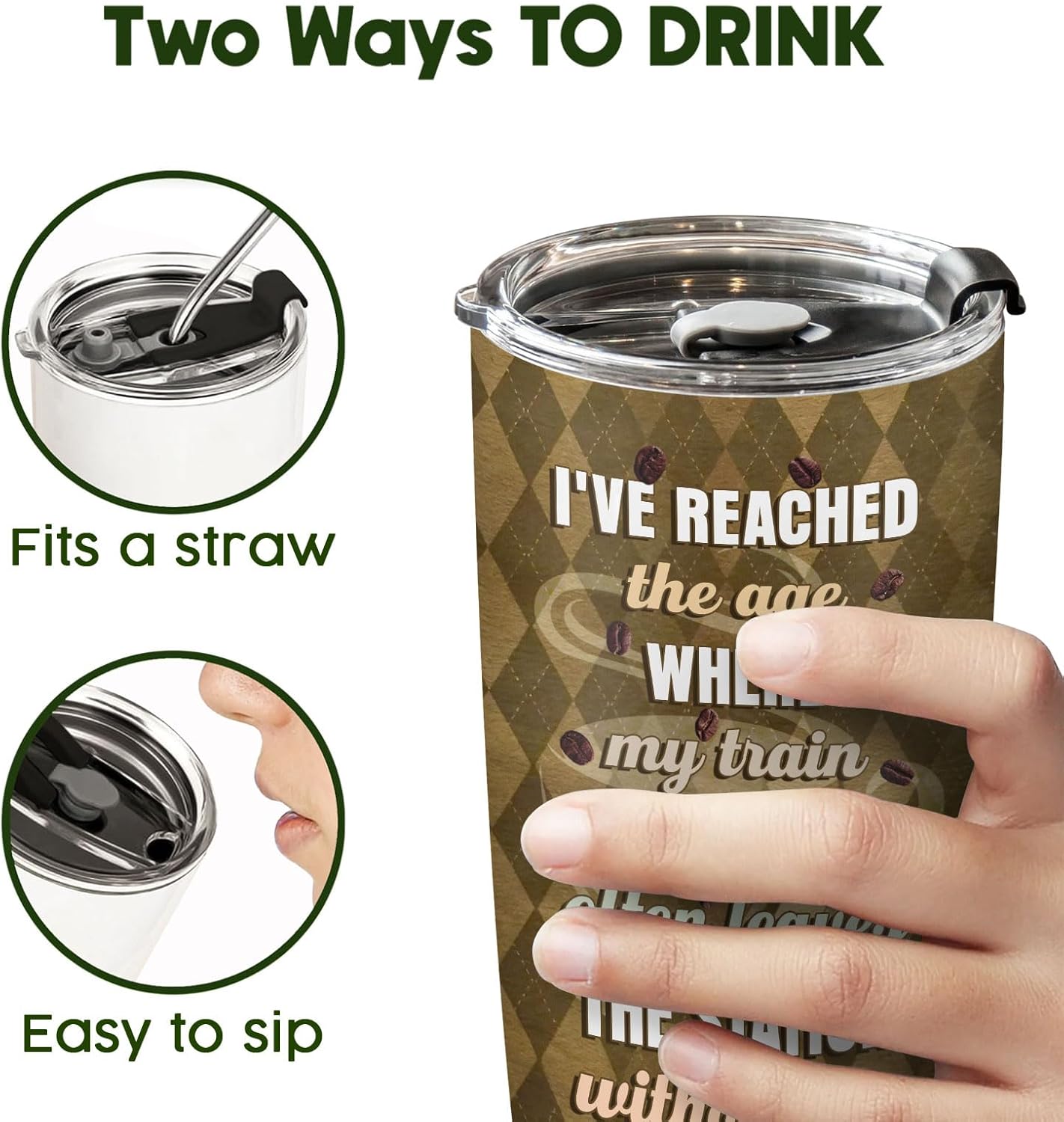 34HD Cat Bookish Tumbler 20oz Stainless Steel Insulated Travel Coffee Cup - Funny Book Lover Gift for Feline Mom on Birthday, Mother's Day & Christmas