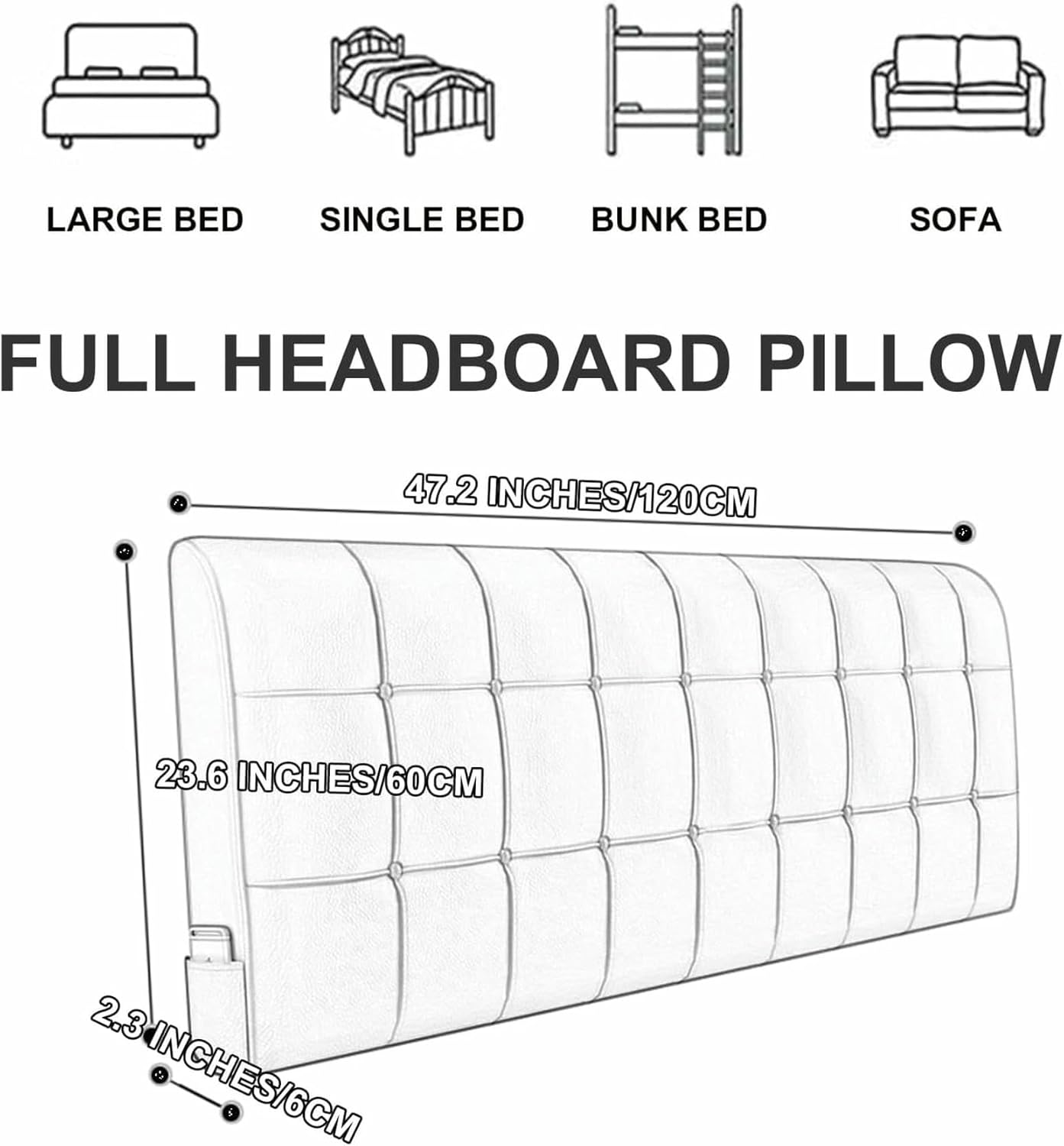 Bedside Cushion Large Bed Backrest Headboard Pillow Wedge Lumbar Support Upholstered Faux Leather Reading Pillow Removable Daybed Bunk Bed Bolster,Pink,Paste/71x23x4In