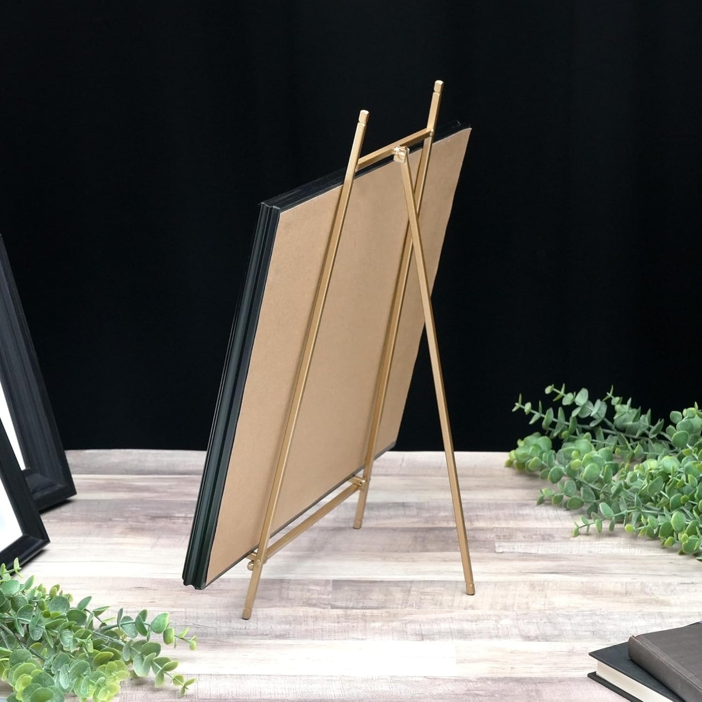 Bard's Satin Gold-toned Metal Easel, 16" H x 9" W x 9.5" D