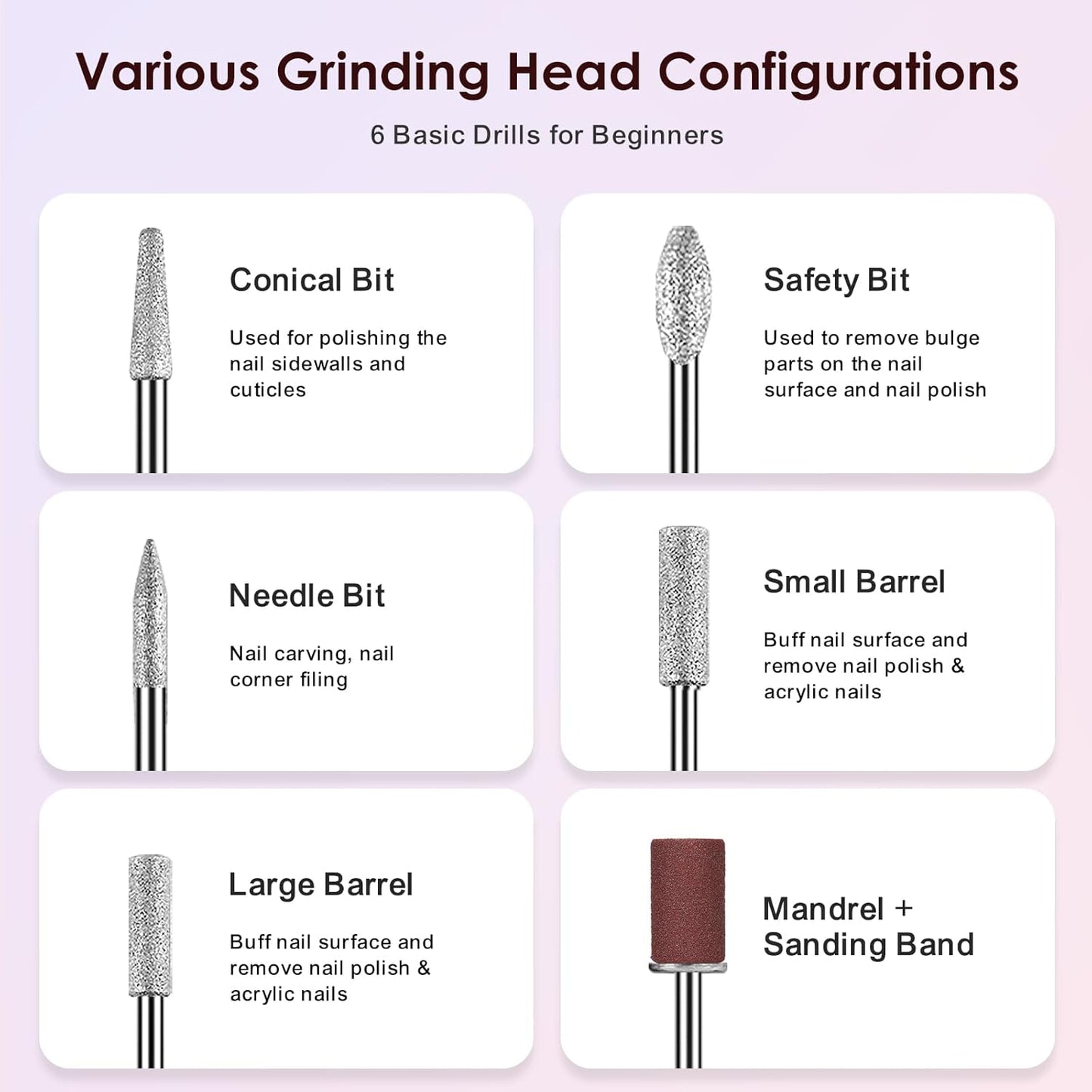 COSLUS C20 Cordless Nail Drill Electric File: Professional for Acrylic Gel Dip Powder Nails Portable Nail Drill Machine Kit for Manicure Pedicure Nail Set with Everything Rechargeable Lightweight