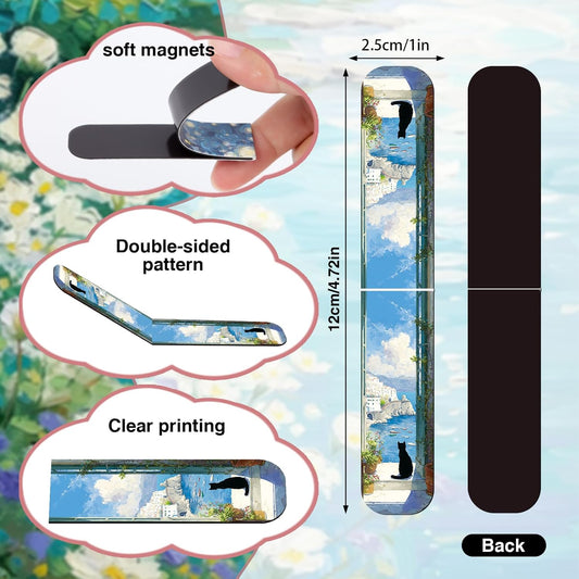 Black Cat Magnetic Bookmark Gifts - Cosmisun 30 Pcs Cute Cat Magnetic Bookmarks for Women Cats Lover Book Markers Animal Magnets Page Clip Gifts for Book Lover Students Teachers Bookish Reading