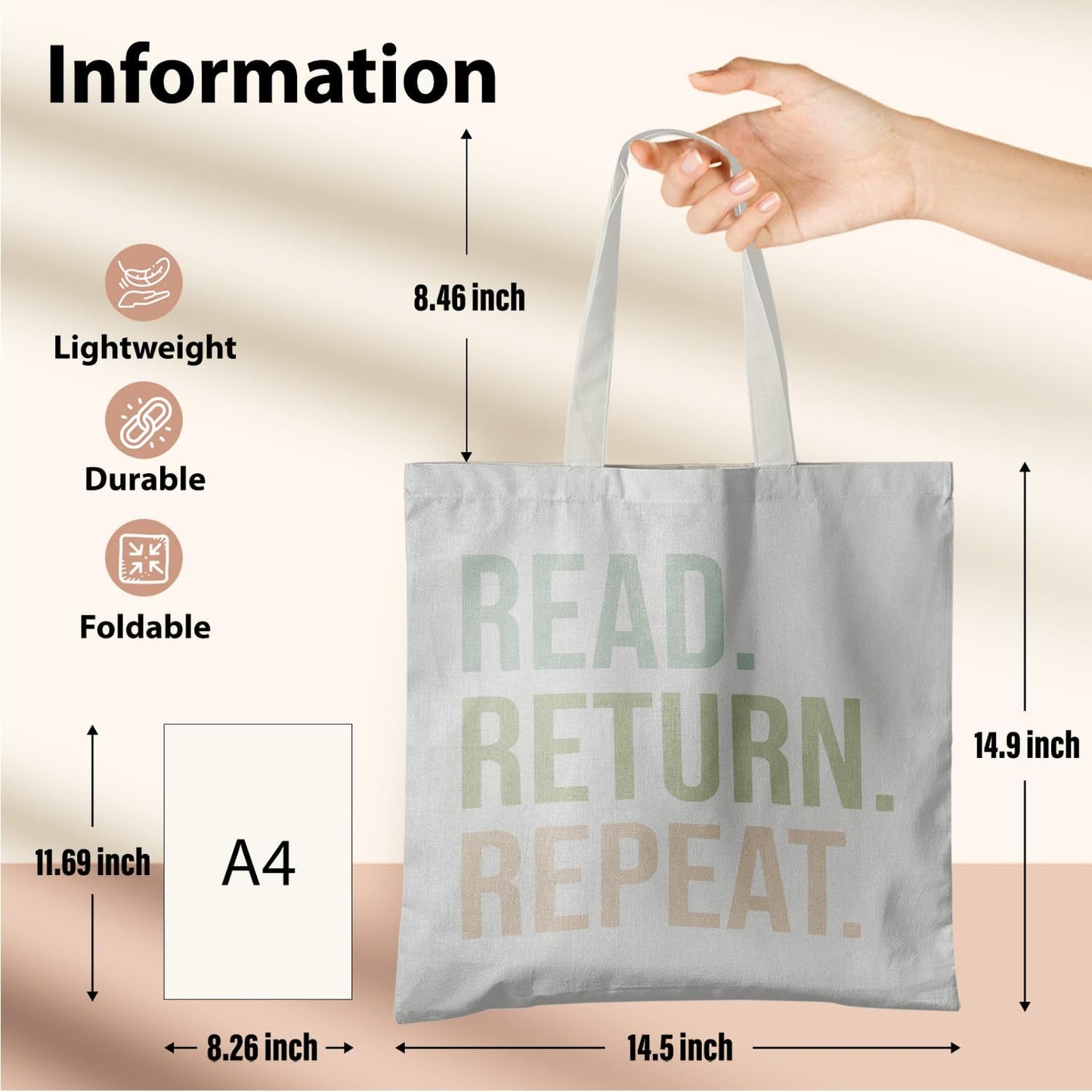 Book Canvas Tote Bag for Women Book Lovers,Reusable Shopping Bags Grocery Bags, Readers Bookworm Gift Ideas