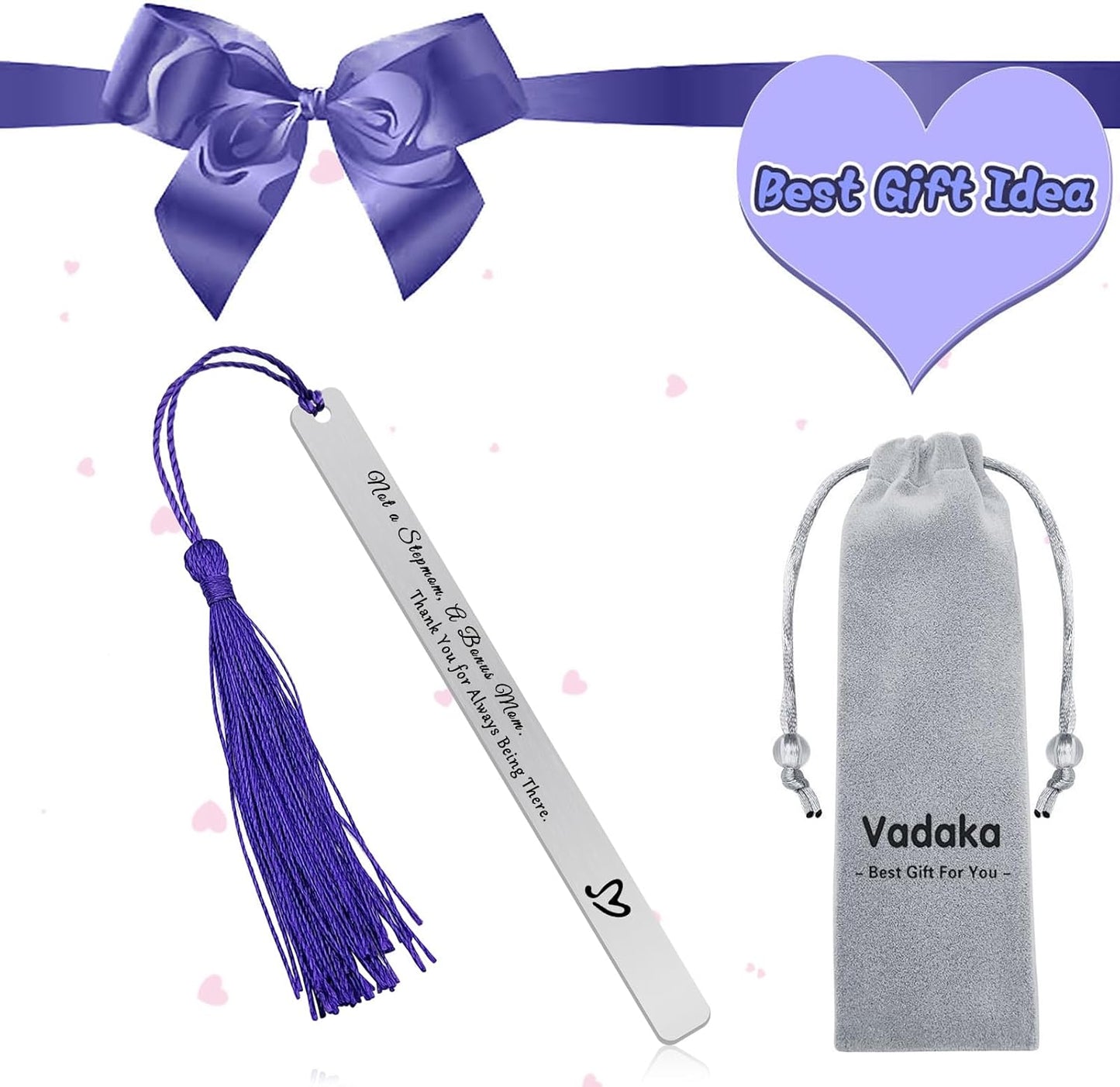 Bonus Mom Bookmark Book Lover Present Step Mom Birthday Gift Bonus Mother Gifts Appreciation Gift for Mother in Law Wedding Gifts from Daughter in Law Adoption Christmas Birthday Present for Stepmom