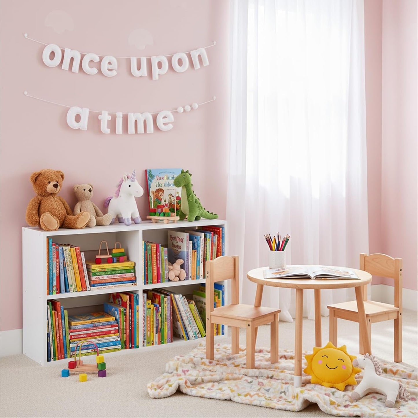Once Upon a Time Decorations Felt Banner Once Upon a Time Sign Reading Corner Decor for Toddler Classroom Bedroom Living Room Family Bookshelf Birthday Present