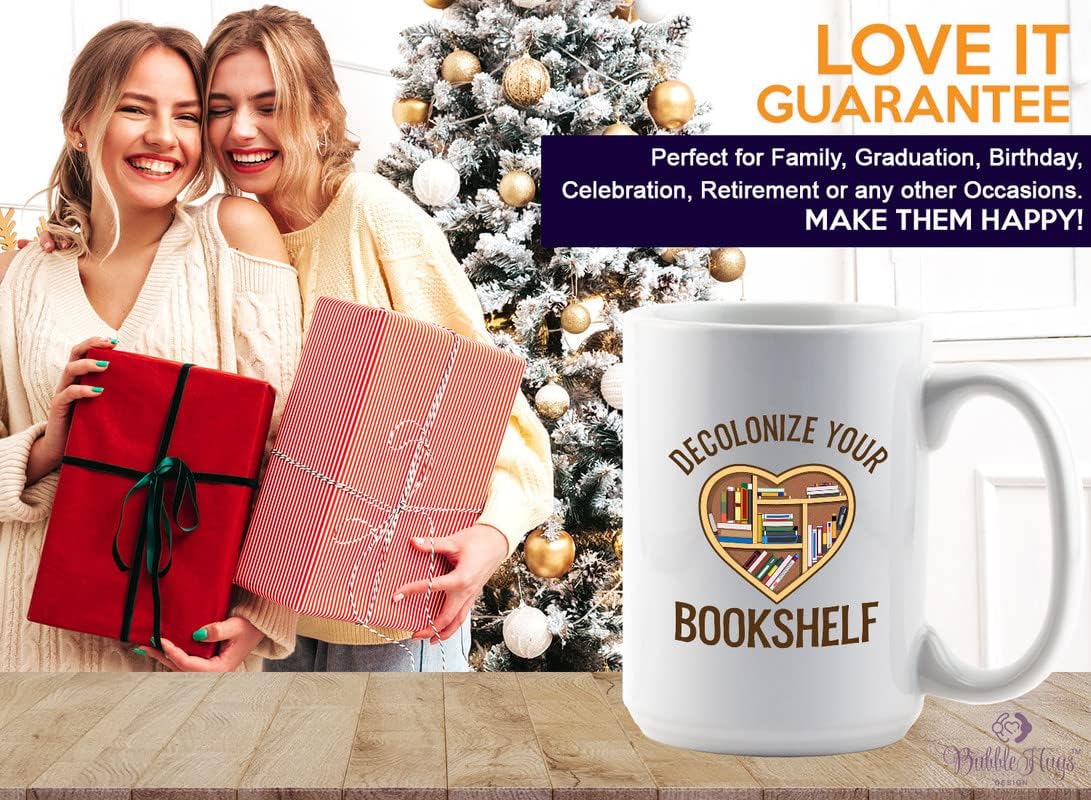Book Lover Coffee Mug 15oz White - I Believe In My Shelf - Bookworm Philosophers Reader Editor Novelist Literature Storyteller Student