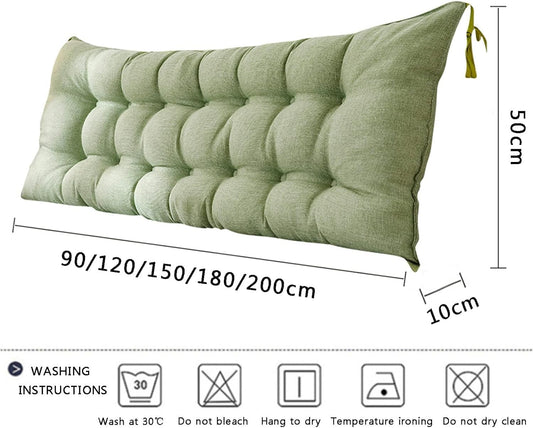 Bolster Triangular Headboard Backrest Positioning Support Large Reading Wedge Pillow for Day Bed Bunk Bed Removable Cover(Size:90×45cm,Color:C)