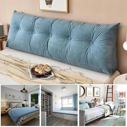 Large Headboard Pillow Triangular Wedge Backrest Positioning Support Bed Rest Reading Pillows Headboard Wedge Pillows with Removable Cover for Day Bed Bunk Bed