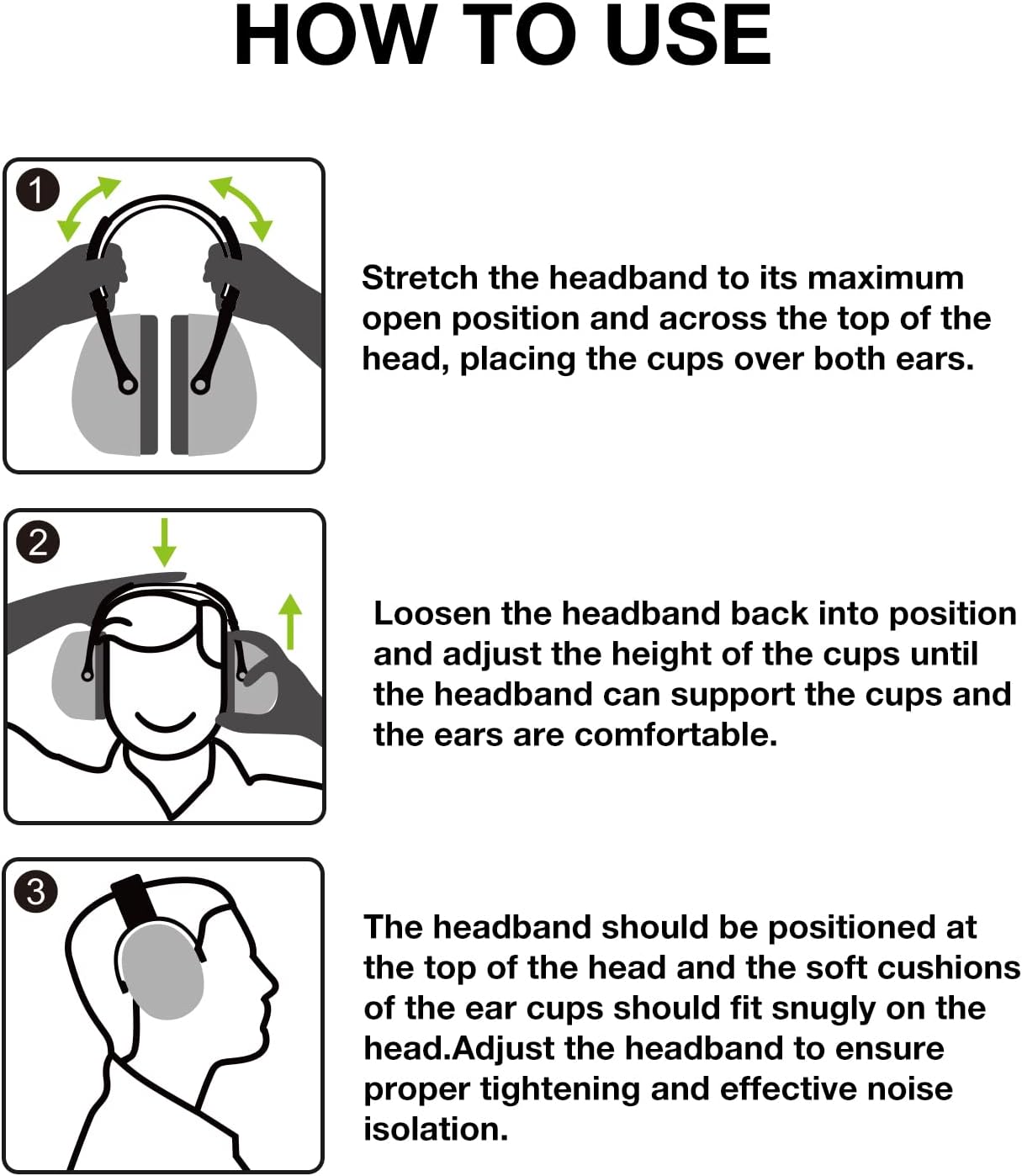 LYSIAN Foldable Noise Reduction Earmuffs, Hearing Protection Safety Ear Muffs for Shooting, Workshop,Loud Security Events