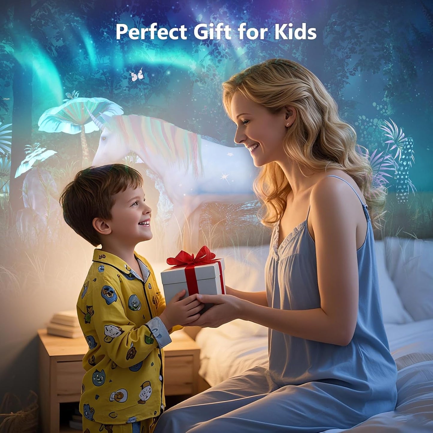 Rossetta Galaxy Projector Star Projector, 3D Projector for Bedroom with 60 Scene Modes, Bluetooth Speaker & Remote Control, Planetarium Projector for Living Room, Home Decor, Gifts for Kids, Adult