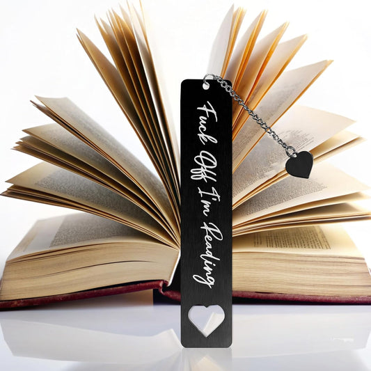Funny Bookmarks Book Lovers Book Markers for Women Reading Book Accessories for Reading Lovers Fun Bookmarks Gifts for Friends Christmas New Year Birthday Graduation(Black)