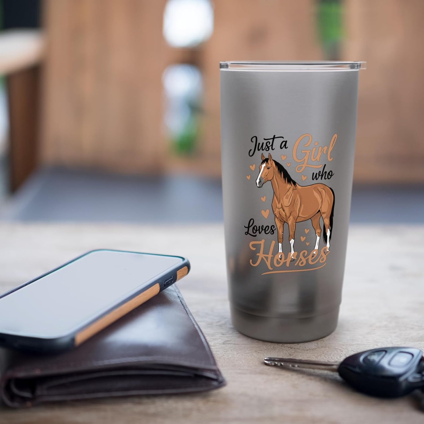 Just A Girl Who Loves Horses Equestrian Horse Lover Stainless Steel Insulated Tumbler