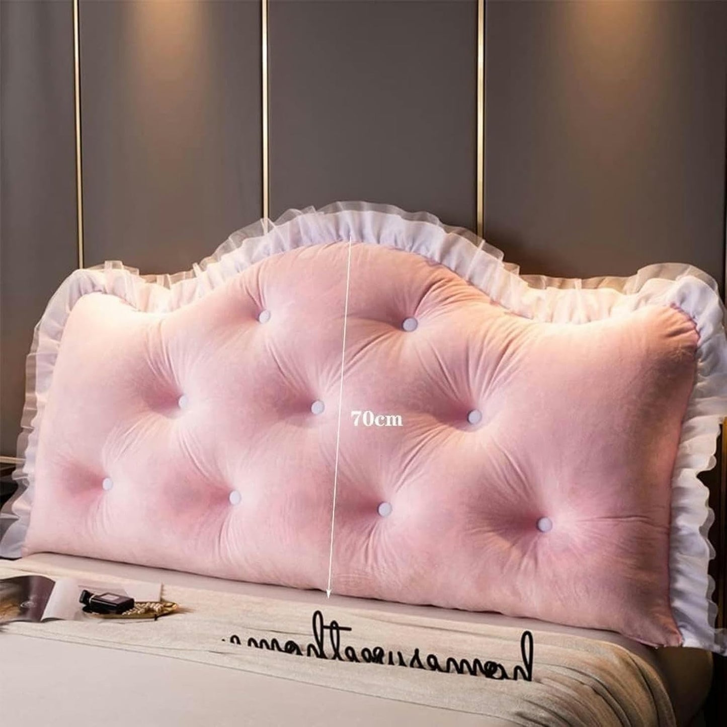 Double-Sided Velvet Pillow, Pregnancy Headboard Cushion Lumbar Pillows Detachable Support Cushion Wedge Reading Pillow Bed Rest Pillows(Pink,120cm)