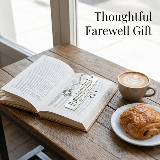 1 Pc Metal Bookmark, Farewell Gifts for Coworkers, Retirement Gifts for Women & Men, Bookmarks for Daily Reading & Going Away Presents