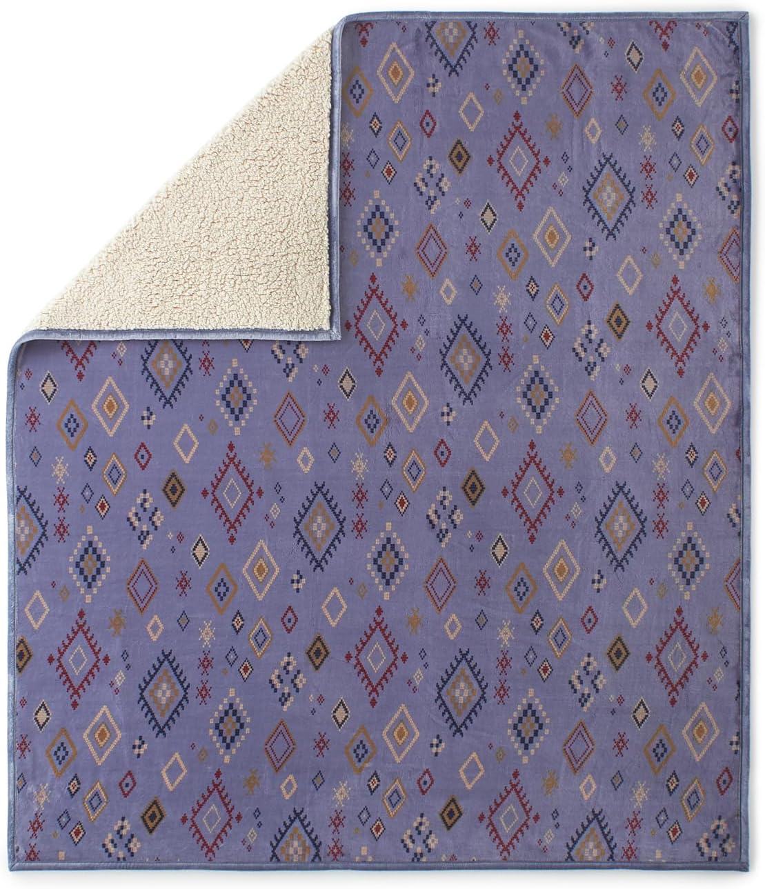 Crafted by Catherine Westbrook Velvet Plush Sherpa Throw Oversized 60" x 70"
