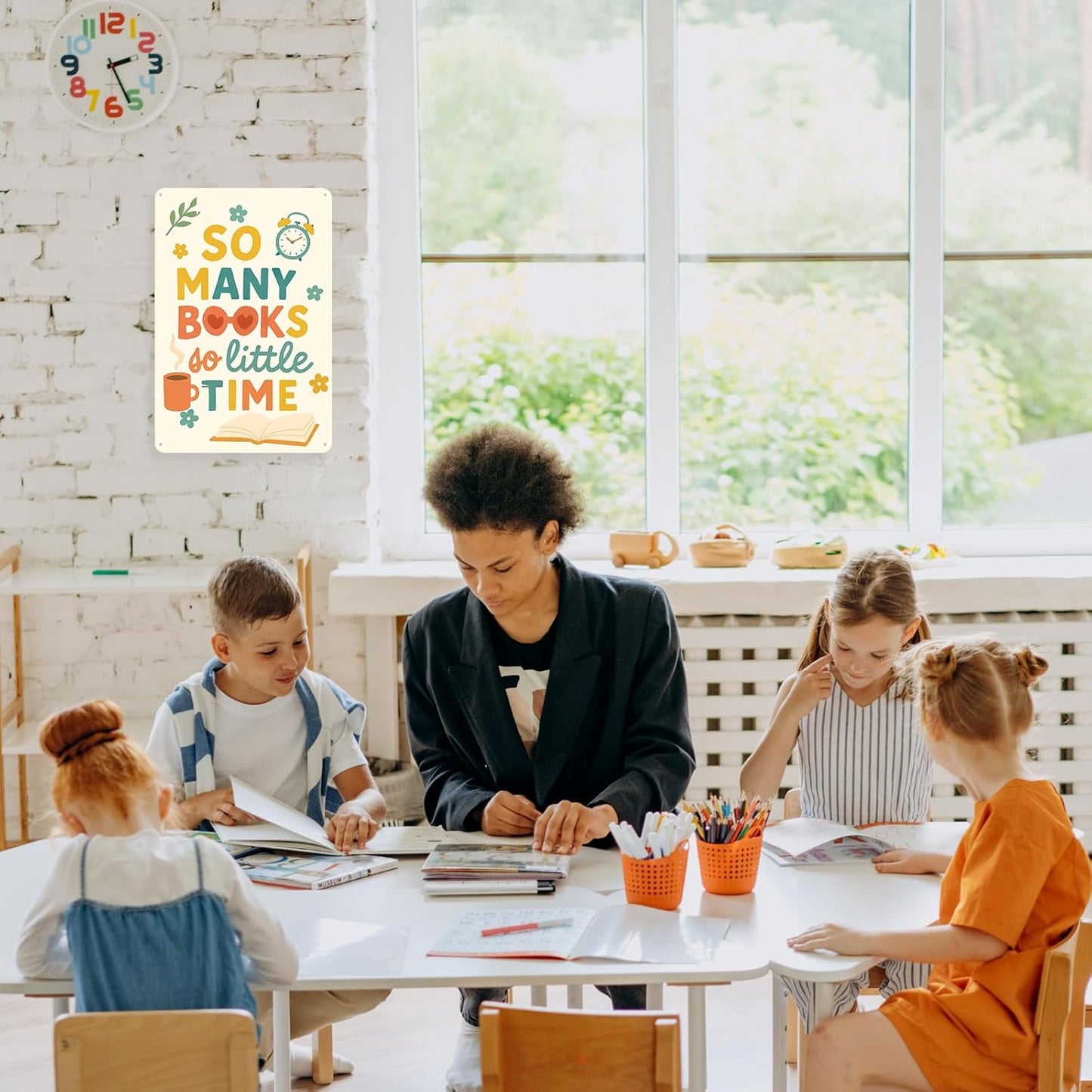 Reading Posters Back To School Decorations School Library Deocr Wall Signs Inspirational Classroom Decorations 8×12 Inches Tin Sign