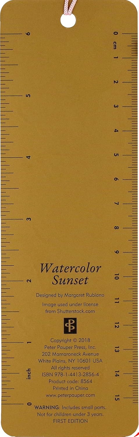 Watercolor Sunset Beaded Bookmark
