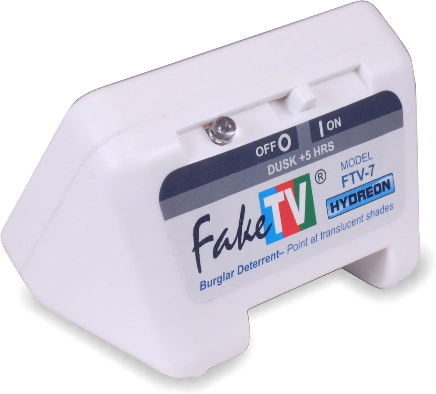 FTV-7 White – Advanced Home Security Television Simulator – Theft Deterrent – Energy-Saving LED – Dummy Home Security TV Program Simulation