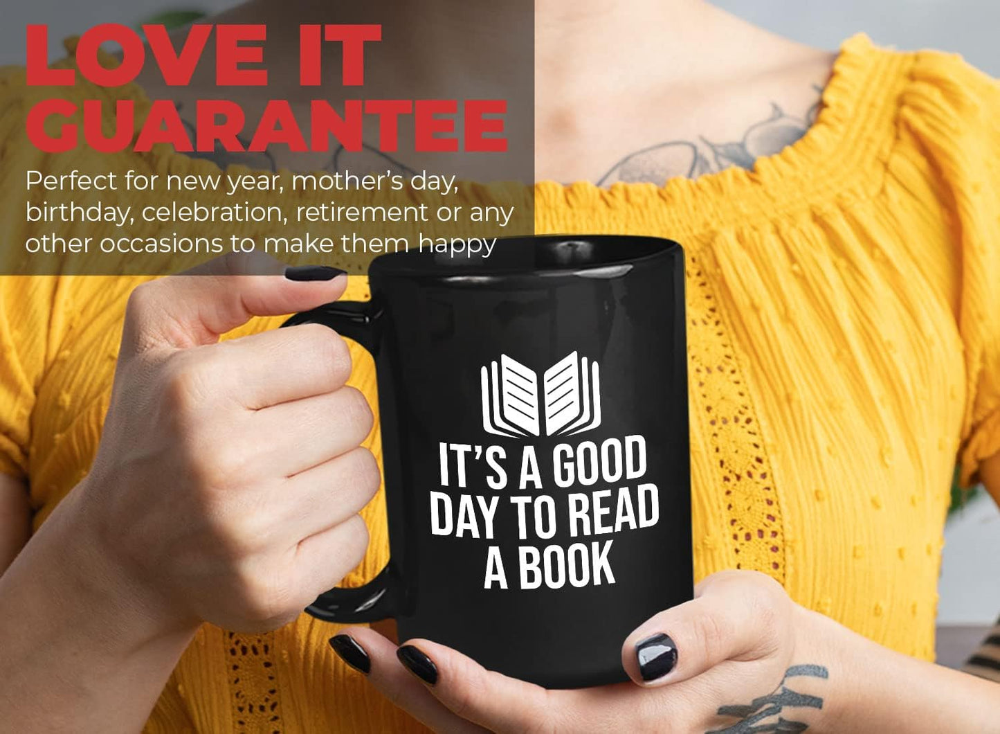 Book Lover Coffee Mug 15oz Black - It's a good - Literary librarian Literature Bookworm Historian Public Library Curator Bibliophile Bibliolater