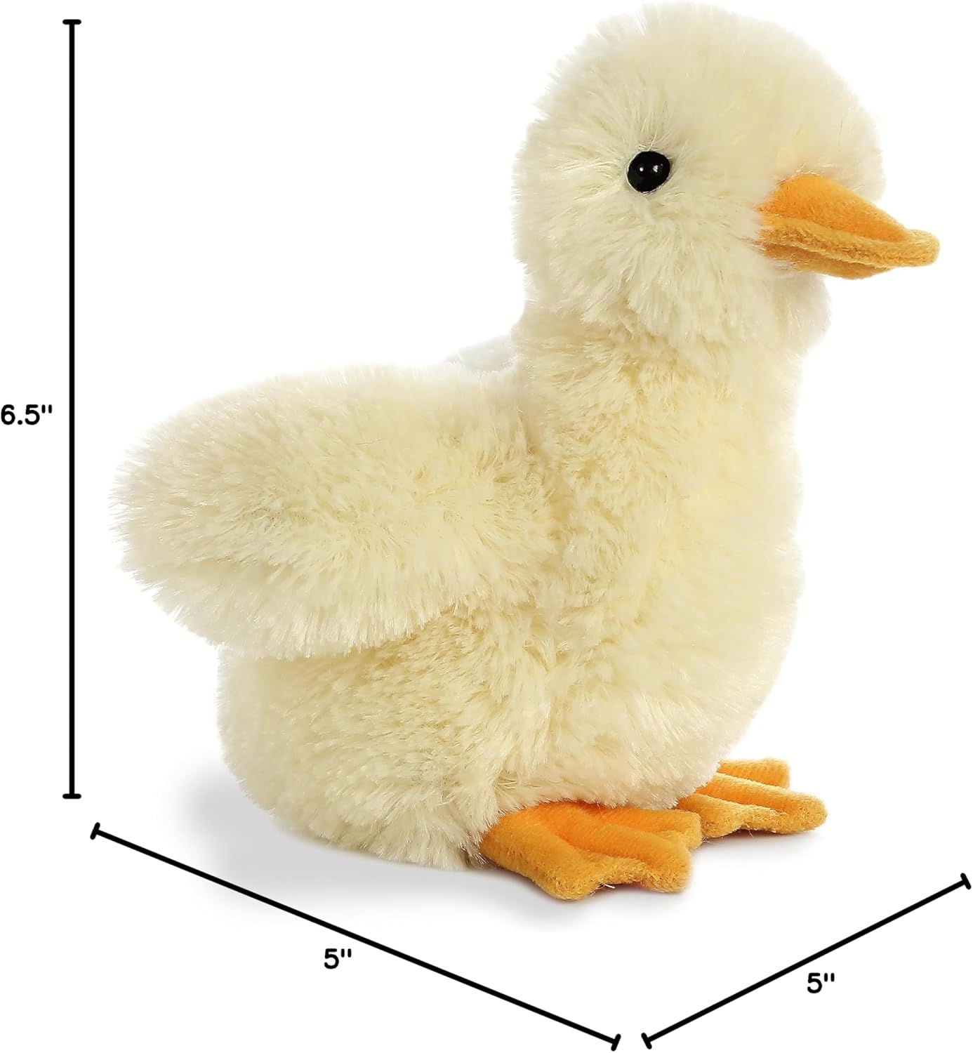 Aurora® Adorable Mini Flopsie™ Duckling Stuffed Animal - Mini Companions Ready for Playful Adventures - for Kids All Ages, Toddlers, Adults, and Families - Yellow 6.5 Inches