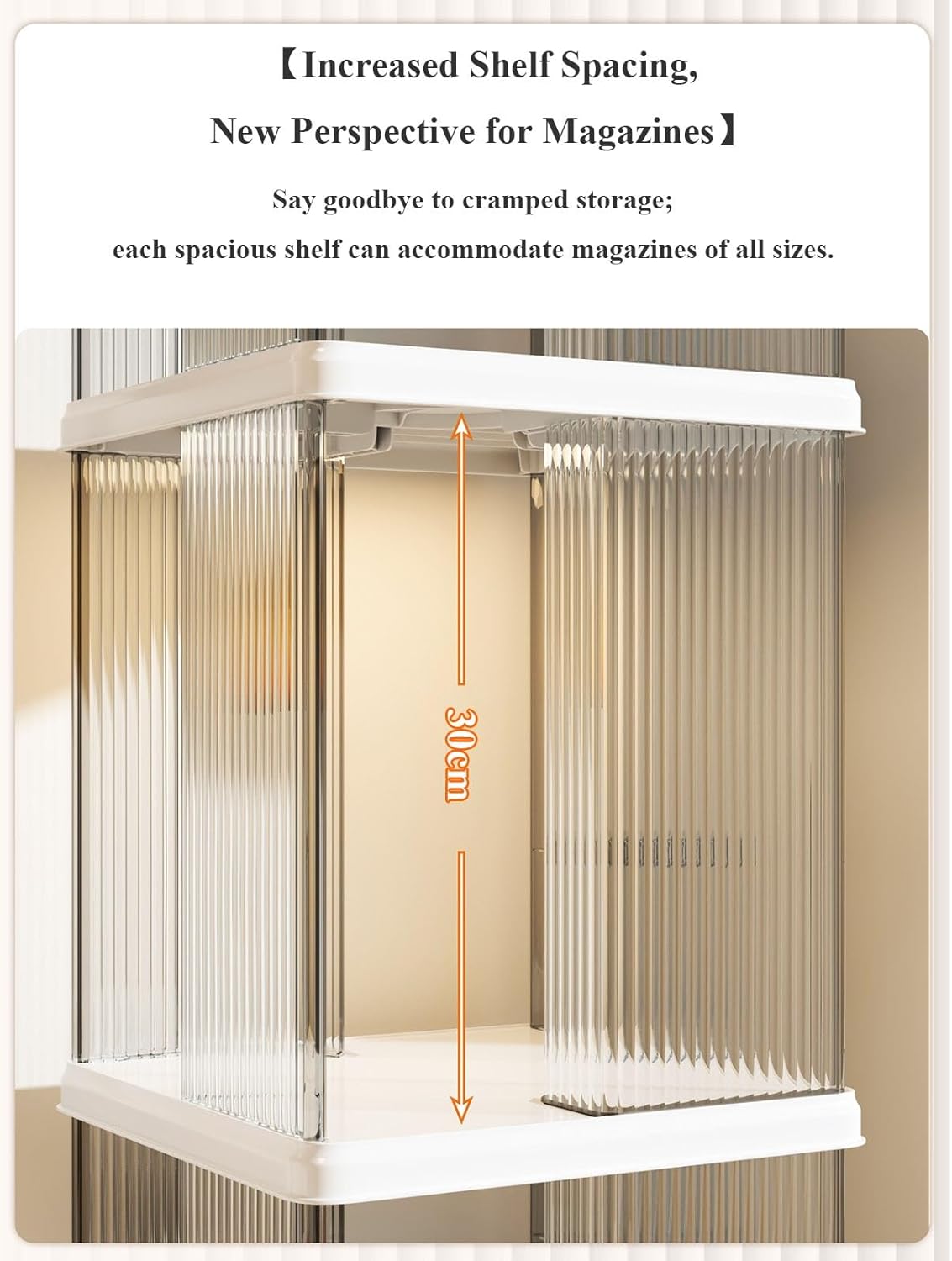 3/4/5 Tier Rotating Bookshelf Tower Acrylic Bookshelf Rotating Bookshelf Tower 360 Degree Revolving Bookcase Transparent Acrylic Rotating Bookcase Freestanding Spinning Bookshelf For Living Room(Four