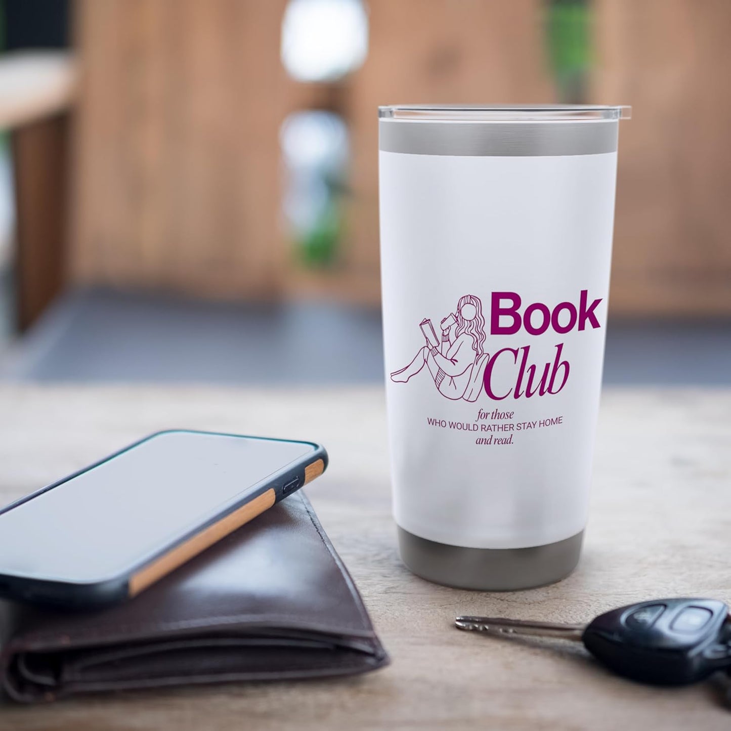 Cozy Reading Club | Stay Home & Read | Book Lover Gift Stainless Steel Insulated Tumbler