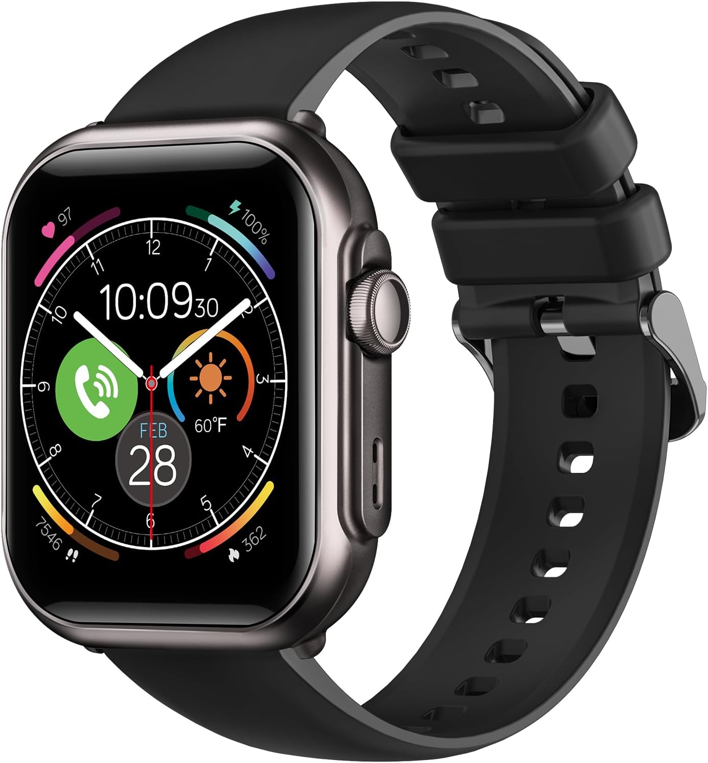 Fitness Smart Watch for Men Women: 1.85" Smart Watch with 30 Days+1000 mAh Battery Life Make/Recive Call Heart Rate SpO2 Sleep Monitor 120+ Sport 5ATM Fitness Tracker