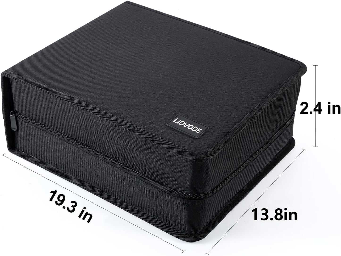 DVD Case 200 DVDs and 100 Booklets Capacity, CD/Blu-ray Storage Binder Case with Booklet Inserts Media Organizer Holder Black Blu ray Wallet for Car (200 Capacity)